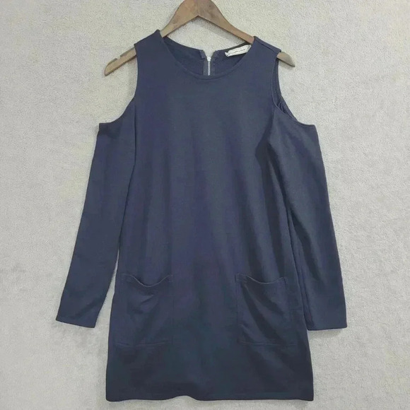 Abercrombie & Fitch Women's Cold Shoulder Long Sleeve Shift Dress M, 26CT - Picture 1 of 7